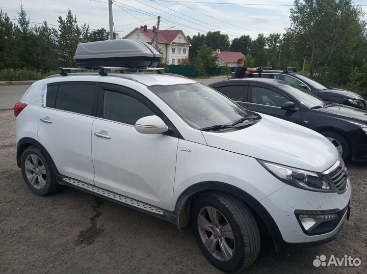 Бокс на крышу Kia Sportage4 220л серый