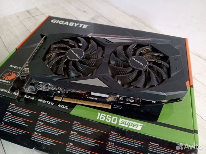 Видеокарта GTX 1650 super 4gb Gigabyte