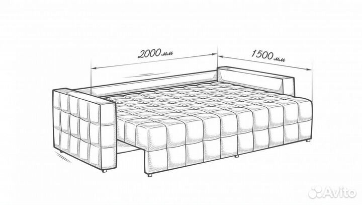Диван кровать прямой 237*110 с доставкой