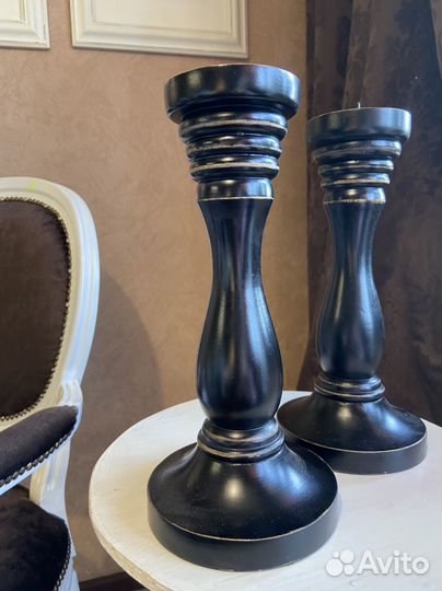 Подсвечники из дерева