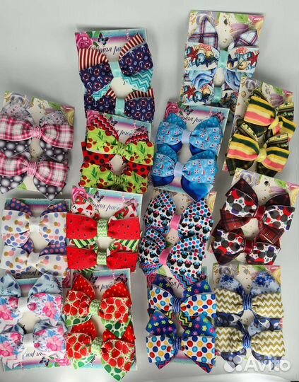 Бантики оптом (лот), резинки для волос