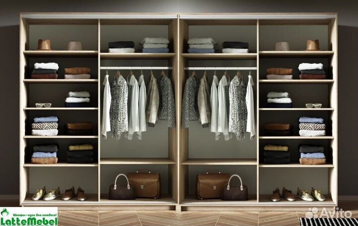 Шкаф 4х дверный бетон (2,8 метра)