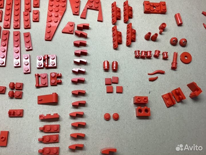 Детали Лего поштучно. Красные. Сборка