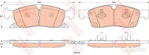 Колодки тормозные дисковые перед GDB4603 TRW