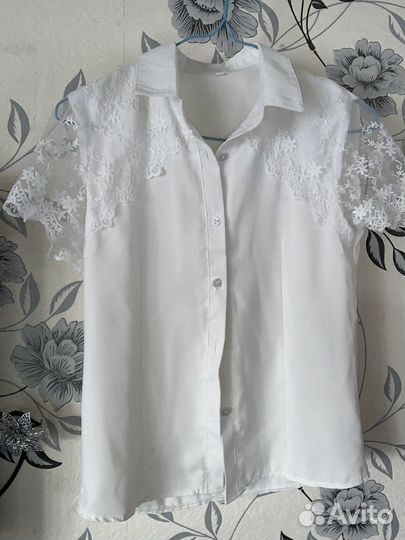 Блузка школьная для девочки 140