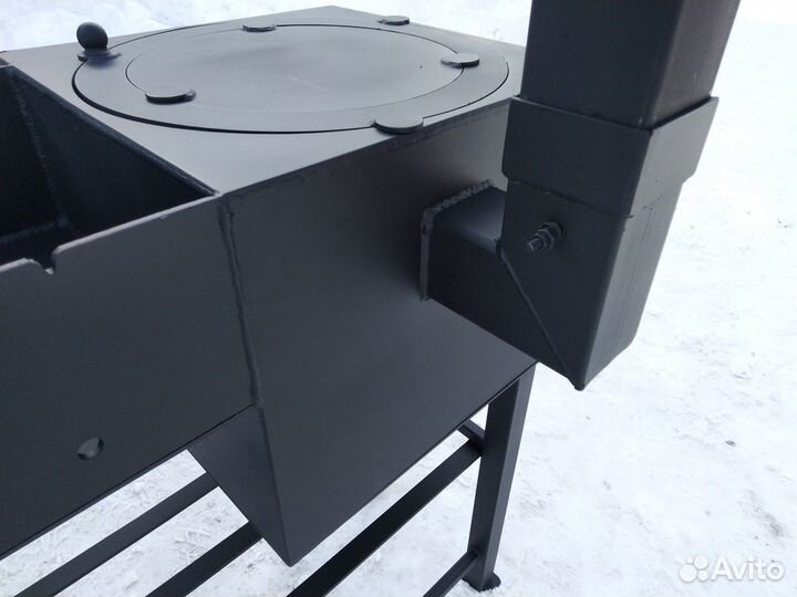 Мангал с печью под казан 5мм