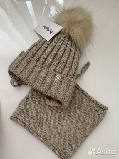 Шапка и снуд новый зимний