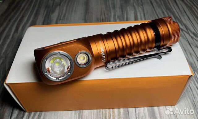 Фонарь налобный Wurkkos HD20 Orange+аккумулятор