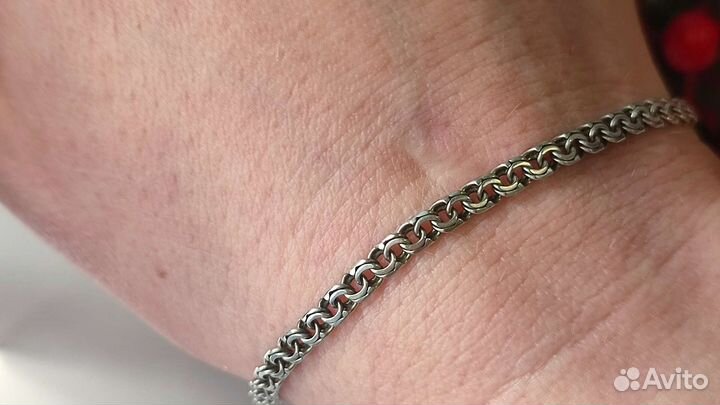 Серебряный браслет Бисмарк, 17,5 см, 3,83 гр