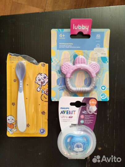 Термо ложка,игрушка для зубов и пустышка