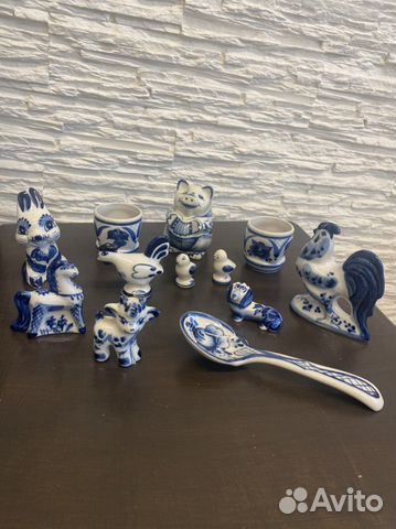 Статуэтки фигурки гжель