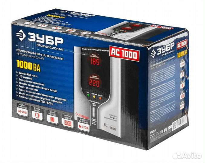 Стабилизатор напряжения Зубр ас1000 Новый