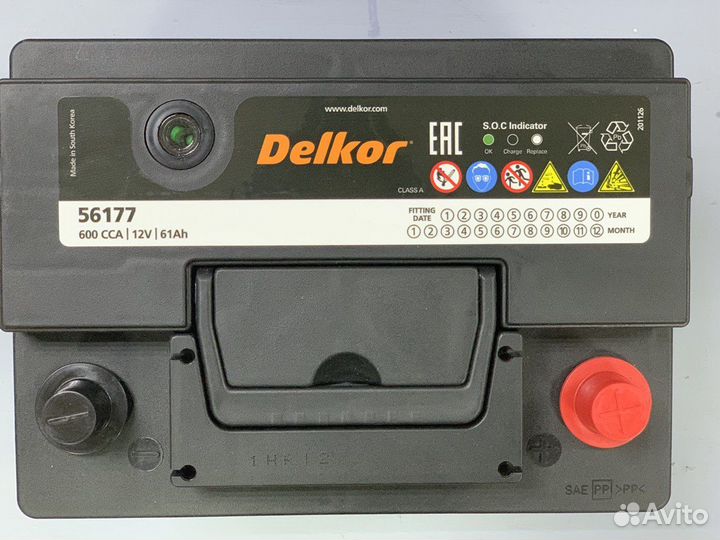 Аккумулятор Delkor 61ач на форд фокус