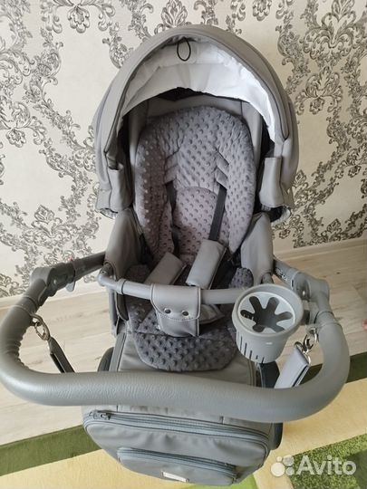 Коляска 3в1 Adamex Luciano Deluxe Q102 Темно-серая