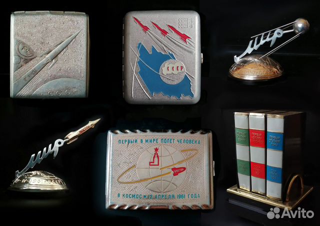 Советский портсигар Космос Ракета СССР сувенир