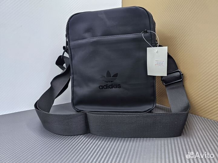 Сумка мужская через плечо Adidas чёрная