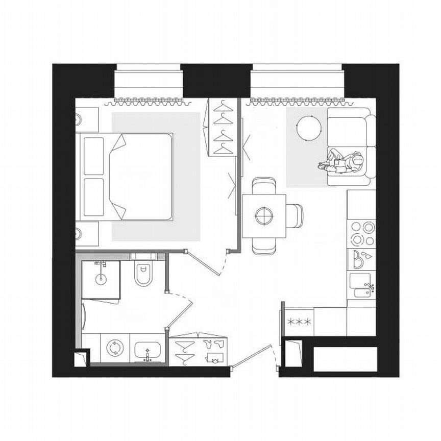1-к. квартира, 36 м², 13/39 эт.