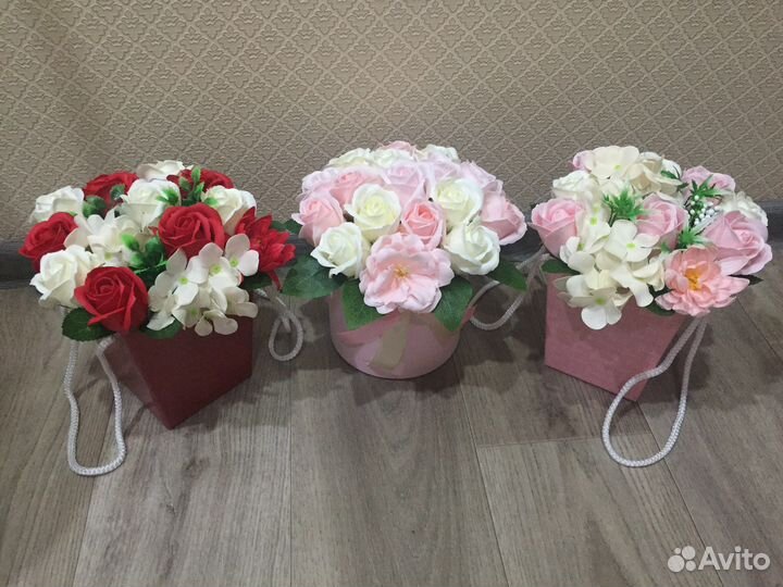 Букеты из мыльных роз ко дню воспитателя