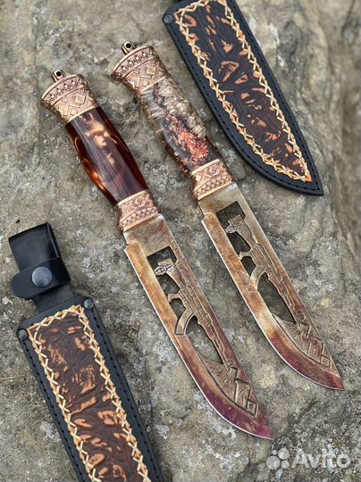 Нож из дамасской стали