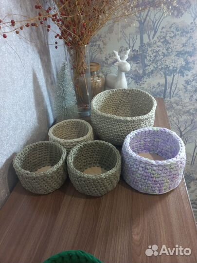 Корзинки из шнура