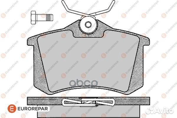 Колодки тормозные задние дисковые к-кт seat/ PE