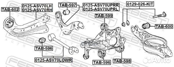 Сайлентблок задней цапфы нижний TAB598 Febest