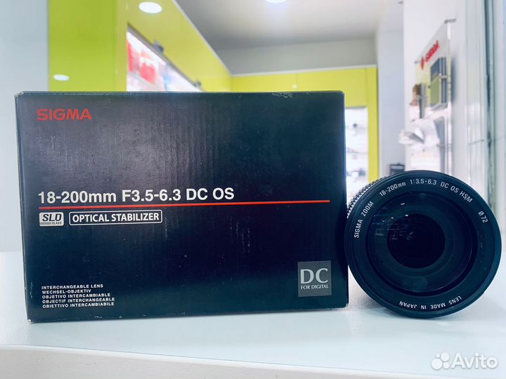 Объектив, Sigma 18-200mm F3.5-6.3 DC macro HSM OS