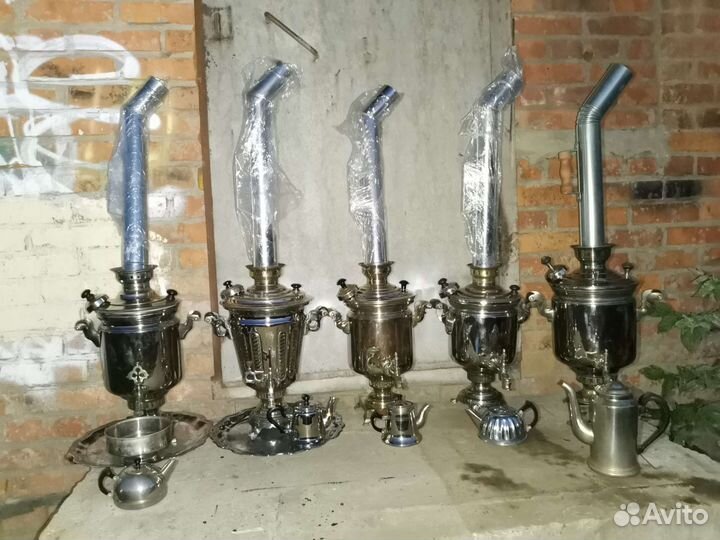 Самовар 3, 4, 5, 6, 7, 8, 9, 10 л с съем трубой от