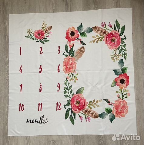 Пеленка для фотосессии 0-12 месяцев + соски Avent