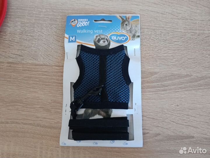 Шлейка для грызунов Walking Vest синяя М
