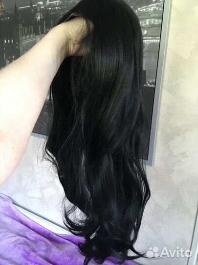 Парик черный lace front