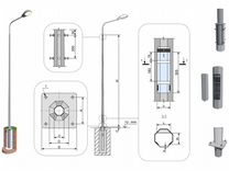 Уличное освещение опоры 3м/4м/5м/6м/7м/8м/9м/10м