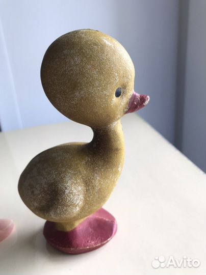 Гусенок гусь игрушка времен СССР резиновая