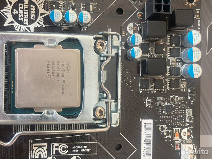 Материнская плата MSI H81M-E34 + i3 4130