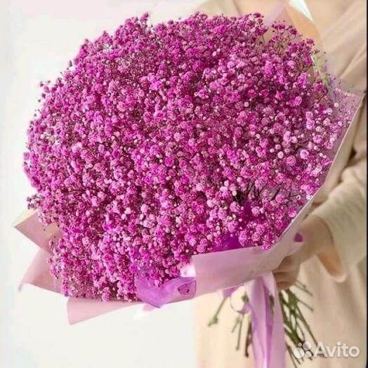 Букет из розовых гипсофил 27 шт