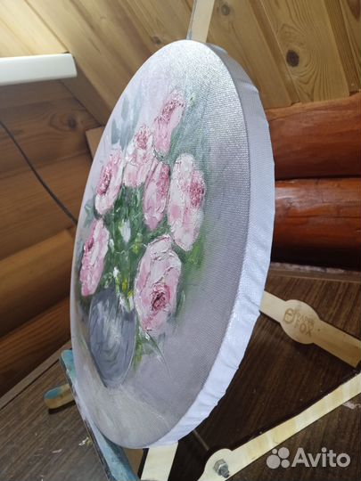 Картина маслом на холсте цветы розы под заказ