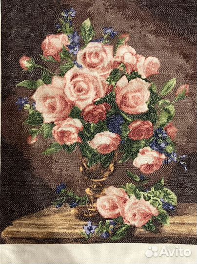 10 вышитых картин (цветы)