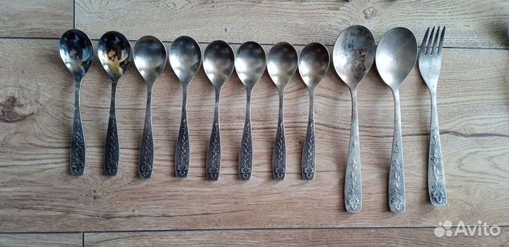 Мельхиоровые столовые приборы СССР. Серебрение