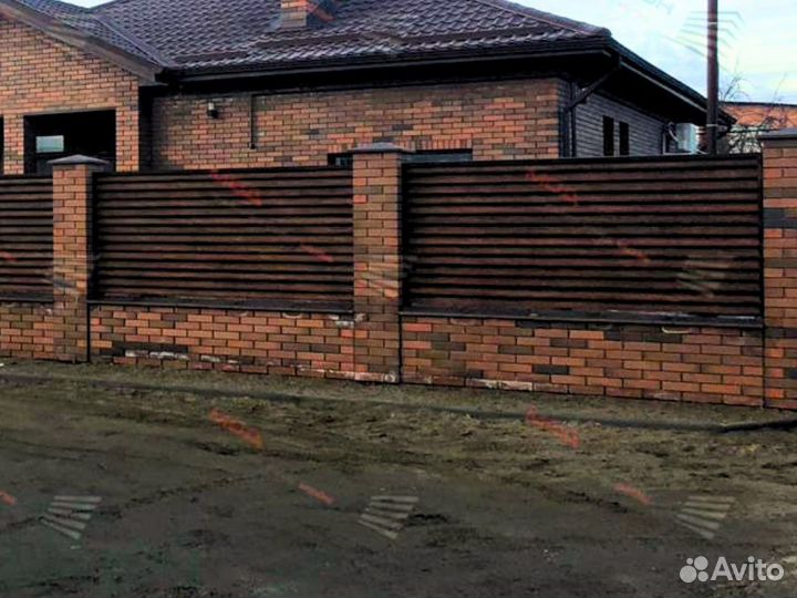 Забор жалюзи горизонтальный
