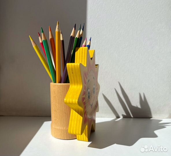Карандашница из дерева Солнышко (Италия)