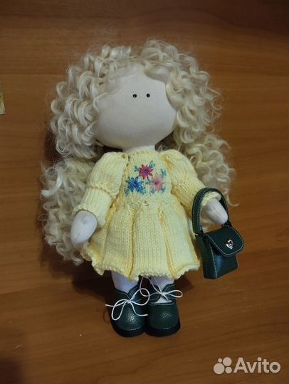 Игровая текстильная кукла ручной работы на подарок
