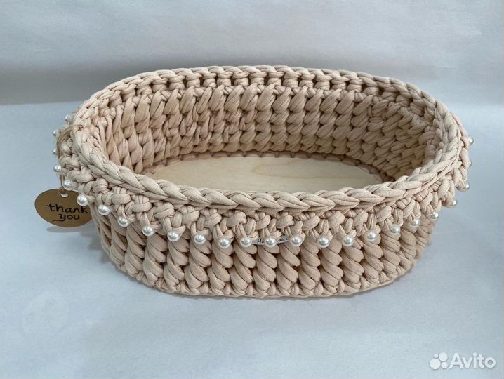 Корзины из хлопковой пряжи и полиэфирного шнура