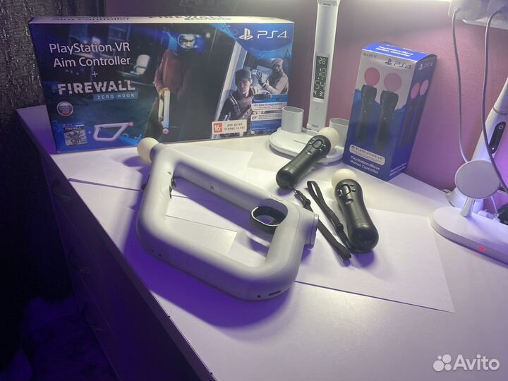 PS vr + PS Aim Controller + PS Move + игры