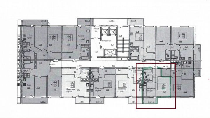 Квартира-студия, 30,4 м², 17/25 эт.