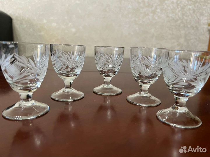 Хрустальные рюмки на ножке СССР