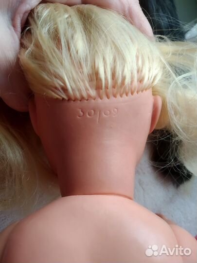 Кукла пупс ГДР, винтаж,с длинными волосами