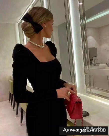 Платье вечернее велюровое