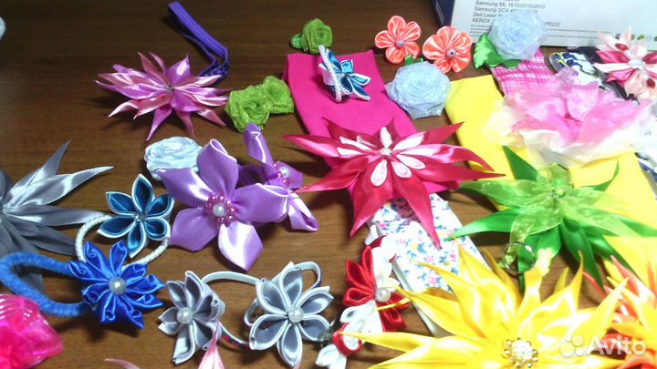 Повязочки, резиночки, ободки, заколки ручной работ