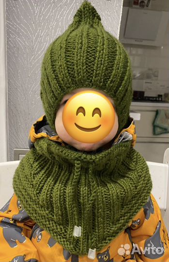 Комплект шапка и снуд детский
