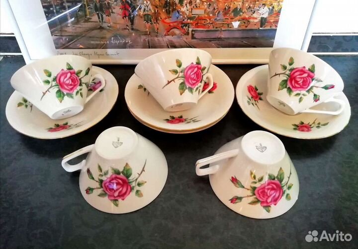 Чайный сервиз - Роза фарфор